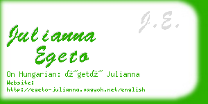 julianna egeto business card